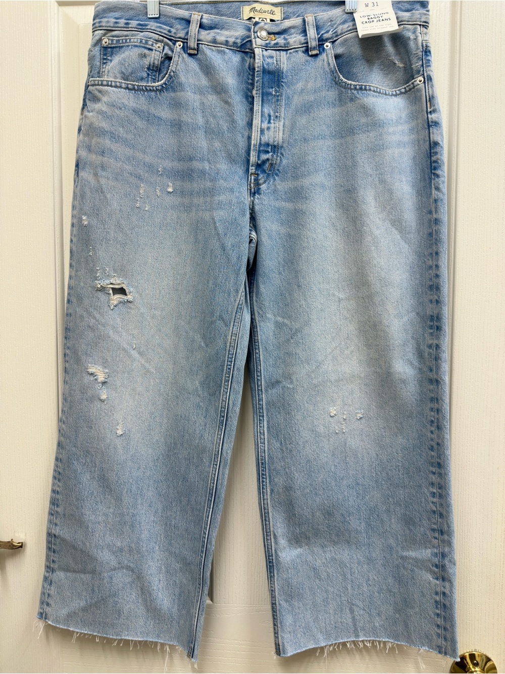 NWT Madewell Low-Slung Baggy Crop Jeans size 31